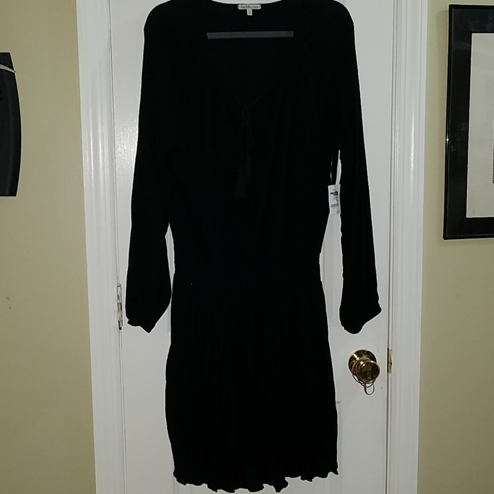 Charlotte Russe elastic waist dress size Large Bla